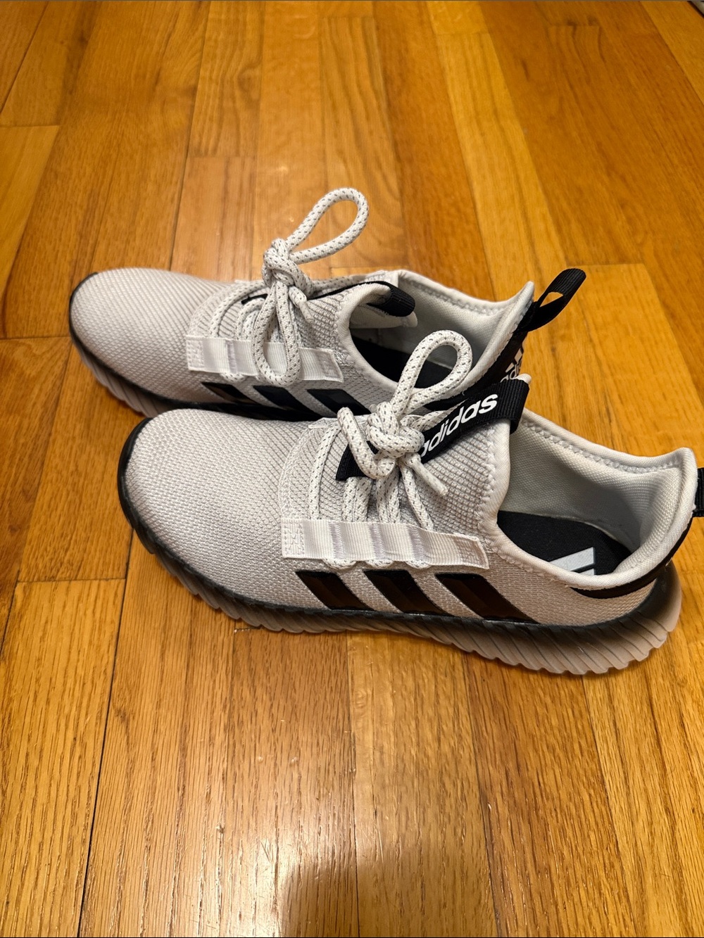 adidas Light Gray Sneakers with Black Stripes
